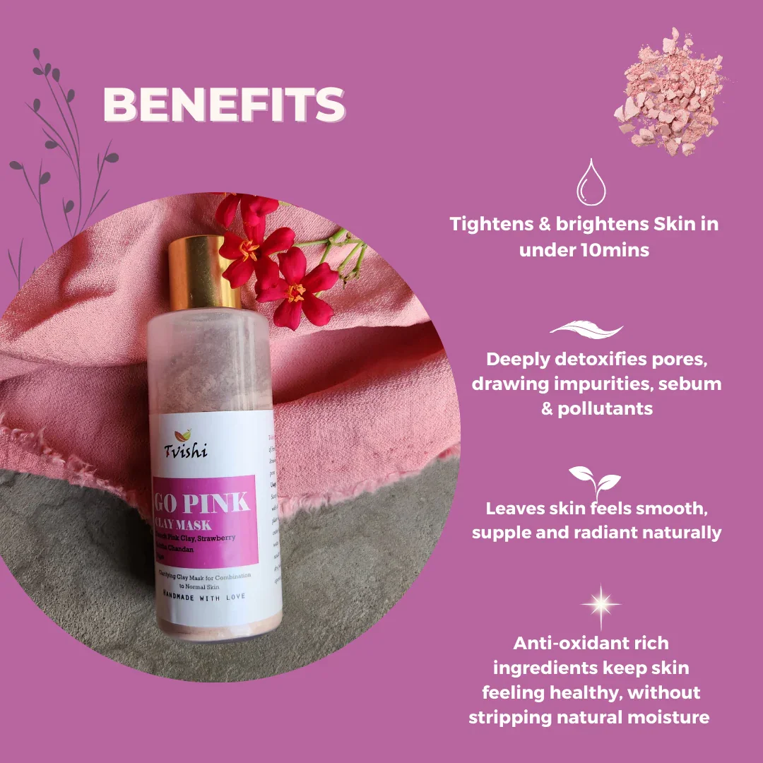 Go Pink Clay Mask 50 Gms - Image 3
